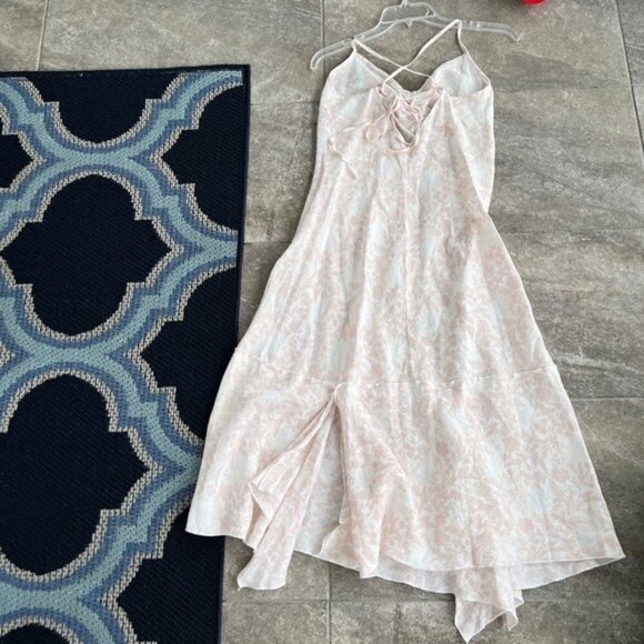 Sisley NWOT Pink Floral Cotton Midi Dress Size Small - Picture 9 of 12